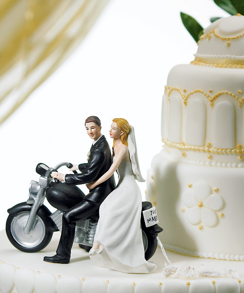 Other Festive & Party Supplies Motorbike Wedding Cake Topper Bride And  Groom Personalized Wood Gold Silver Mirror Glitter Rustic Couple Bike From  Flymachine, $38.63 | DHgate.Com