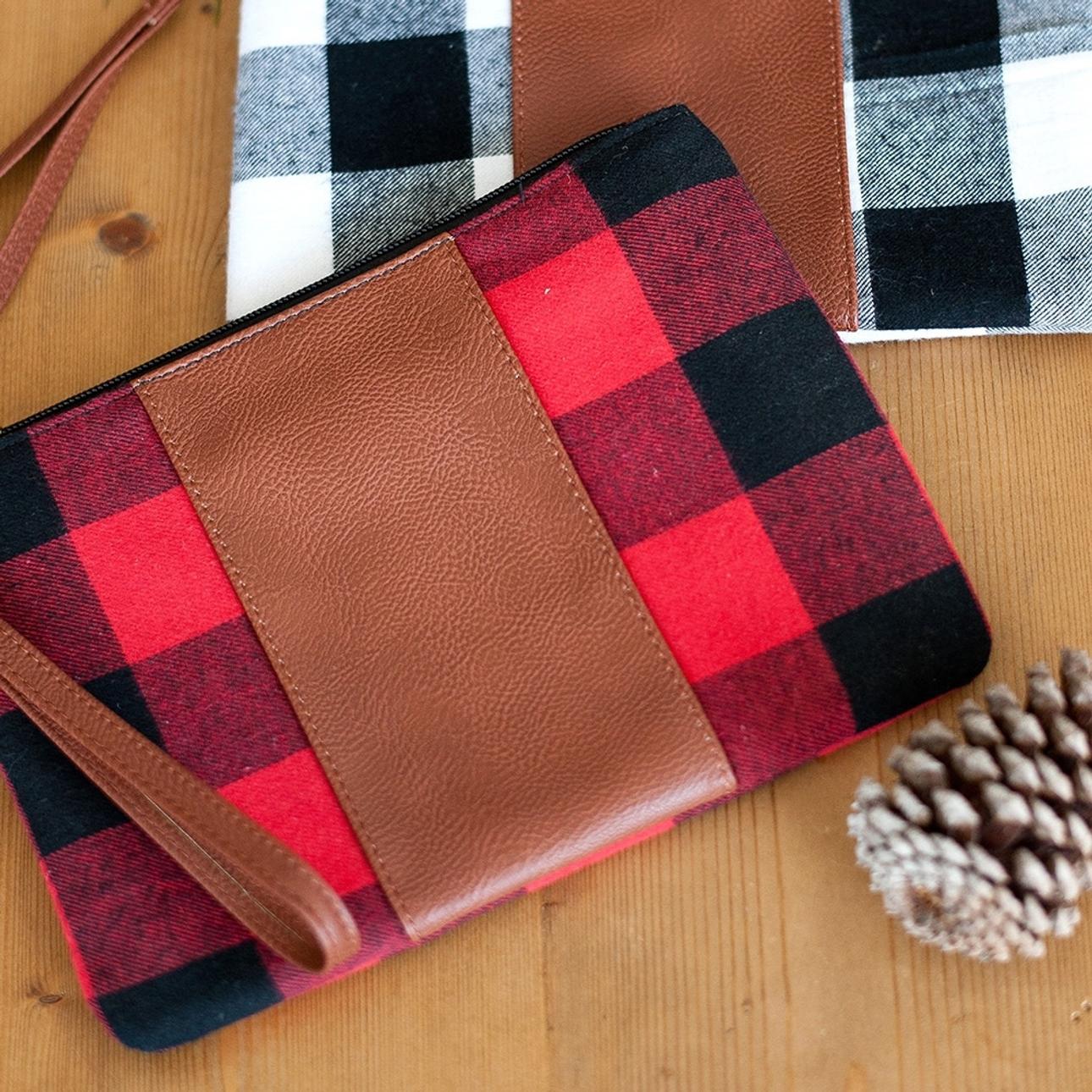 The Trendy Brown Checkered Wallet