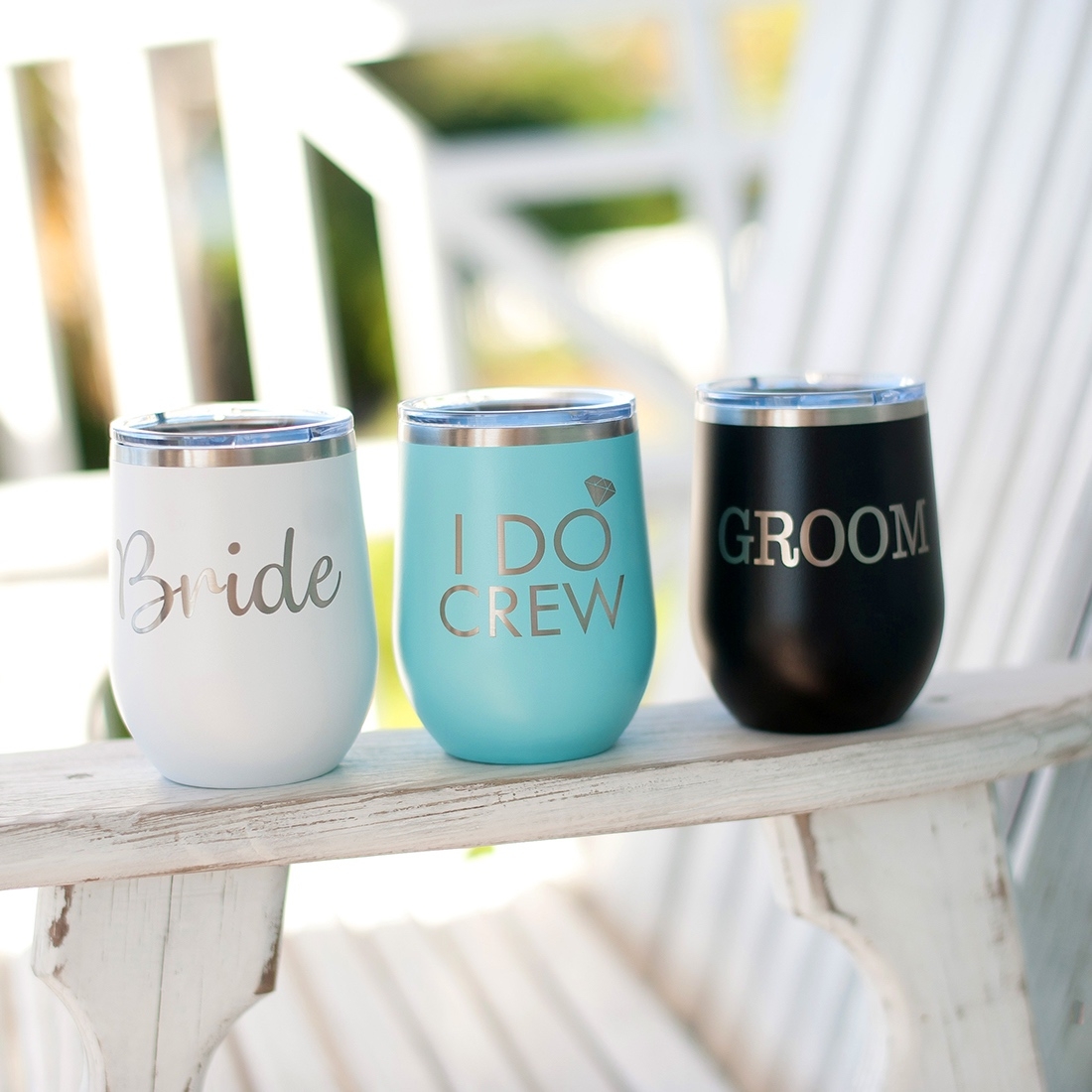 Wedding Insulated Wine Tumblers Charming Chick