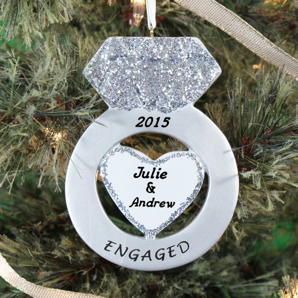 engagement christmas tree ornaments