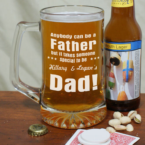 personalized dad beer mug