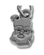 Santa Clause Flat Sterling Silver Charm