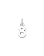 Sterling Silver Number 8 Charm