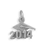 Sterling Silver 2014 Graduation Cap Charm