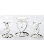 Crystal Heart Wedding Unity Candle Holders