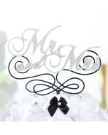 Mr and Mrs Black and White Cake Topper