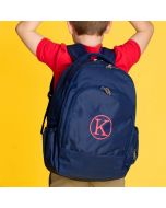Navy Blue Personalized Backpack