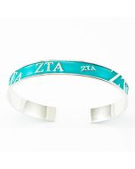 Zeta Tau Alpha Turquoise Blue Bangle Bracelet