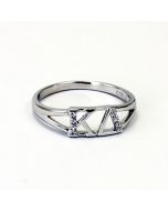 Kappa Delta Greek Letter Ring with Diamonds
