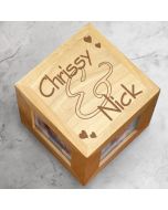 Personalized Couples Names Photo Cube