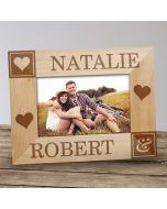 Couple's Name Personalized Wood Picture Frame