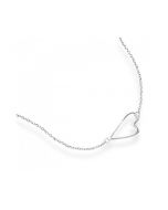 Sterling Silver Sideways Heart Necklace