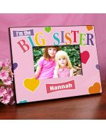 Big, Middle or Little Sister Heart Personalized Picture Frame
