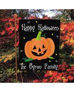 Personalized Happy Halloween Pumpkin Garden Flag