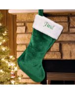 Personalized Green Christmas Stocking