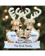 Personalized Reindeer Family Christmas Tree Ornament