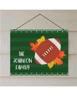 Personalized Fall Football Wall Sign