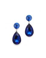 Royal Blue Crystal Teardrop Earrings