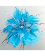 Feather Flower Hair Clip or Pin - 4 Colors