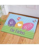 We Love Easter Personalized Welcome Doormat