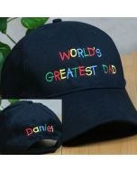 Personalized World's Greatest Dad Baseball Cap Hat