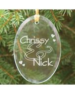 Personalized Couples Names Christmas Tree Ornament