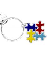Autism Awareness Puzzle Piece Keychain