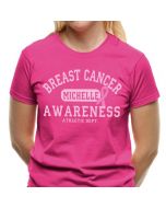 Personalized Breast Cancer Awareness Athletic Dept. T-Shirt