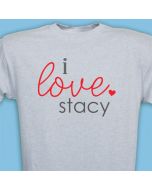 Personalized Name I Love T-shirt