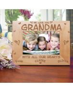 Personalized We Love You Wood Picture Frame with Kids or Grandkids Names