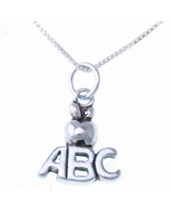 ABC Apple Charm Sterling Silver Necklace