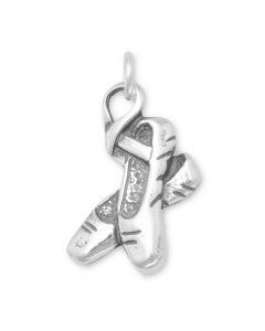 Ballet Shoes Sterling Silver Charm