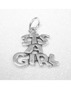 It's a Girl Sterling Silver Charm