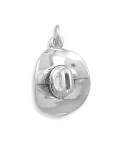 Cowboy Hat Sterling Silver Charm