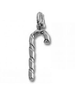 Candy Cane Sterling Silver Charm