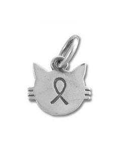 Animal Abuse Awareness Cat Sterling Silver Charm