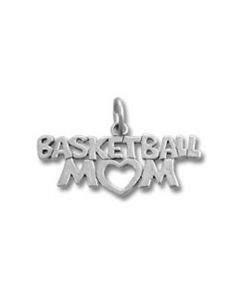 Basketball Mom Sterling Silver Charm