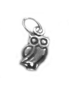 Modern Sterling Silver Owl Charm