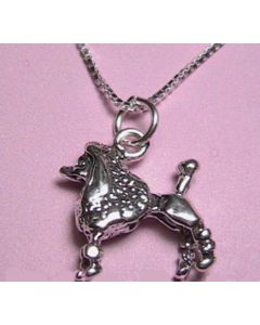 Poodle Charm Sterling Silver Necklace