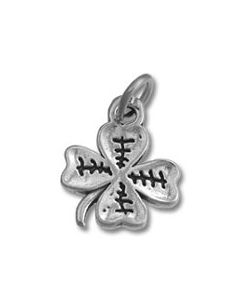 Four Leaf Clover Detailed Sterling Silver Charm