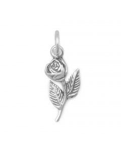 Rose Sterling Silver Charm