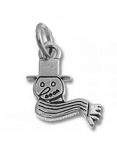 Snowman with Scarf Sterling Silver Charm