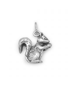 Squirrel Sterling Silver Charm