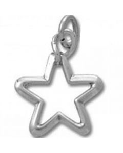 Star Outline Sterling Silver Charm