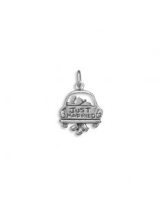 Just Married Sterling Silver Charm