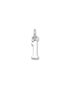 Sterling Silver Number 1 Charm
