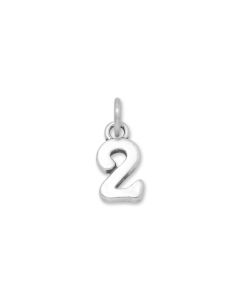 Sterling Silver Number 2 Charm 