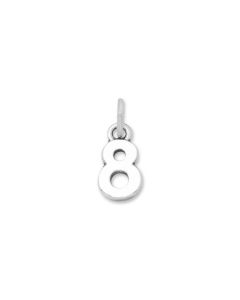 Sterling Silver Number 8 Charm