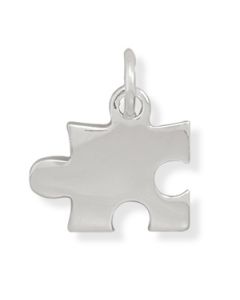 Autism Awareness Sterling Silver Puzzle Piece Pendant
