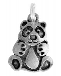 Silver Panda Bear Charm